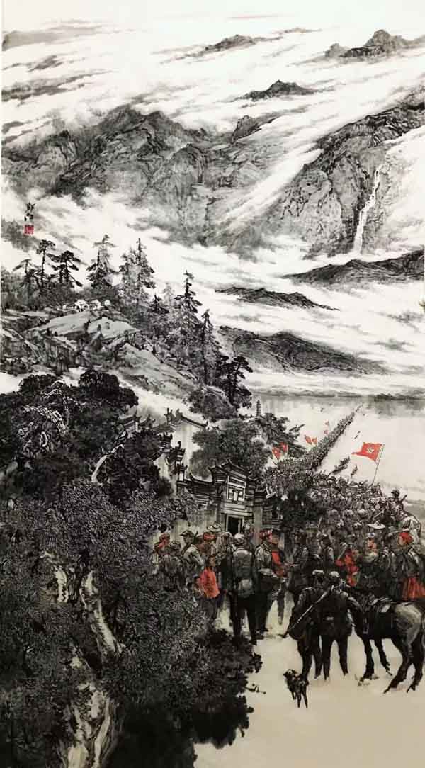 人民艺术 |  邬江作品《转战》将在“信仰长歌——纪念红军长征胜利90周年暨弘扬长征精神作品展”展出